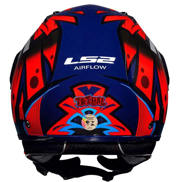 Capacete Ls2 Aberto Airflow Of562 Tribal Laranja - Capacete de